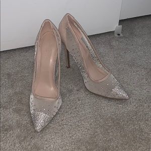 Nude rhinestone heels!
